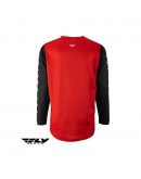 Tricou (bluza) cross-enduro Fly Racing model F-16 - Negru/rosu