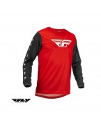 Tricou (bluza) cross-enduro Fly Racing model F-16 - Negru/rosu