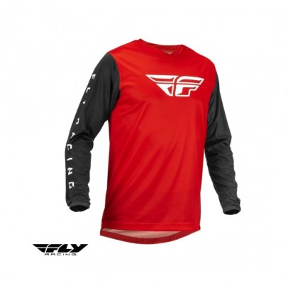 Tricou (bluza) cross-enduro Fly Racing model F-16 - Negru/rosu