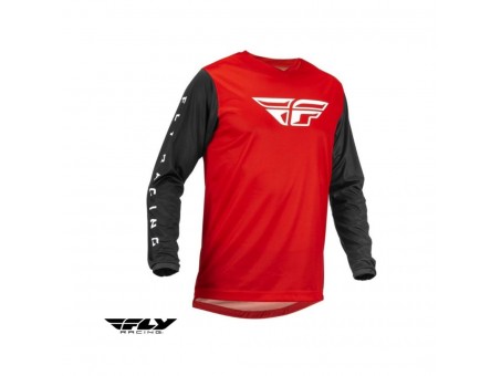 Tricou (bluza) cross-enduro Fly Racing model F-16 - Negru/rosu