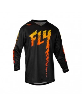 Tricou Copii Off-Road FLY RACING YOUTH F-16 - Negru/Portocaliu