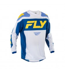 Tricou Off-Road FLY RACING F-16 - Alb/Galben/Albastru	