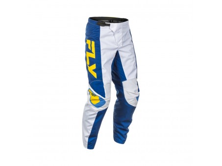 Pantaloni Off-Road FLY RACING F-16 - Alb/Albastru/Galben