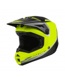 Casca de Cross Fly Racing Kinetic Vision - Negru / Galben / Fluorescent