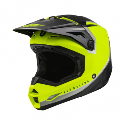 Casca de Cross Fly Racing Kinetic Vision - Negru / Galben / Fluorescent