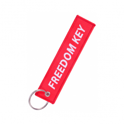 Breloc moto textil "Freedom Key" Rosu