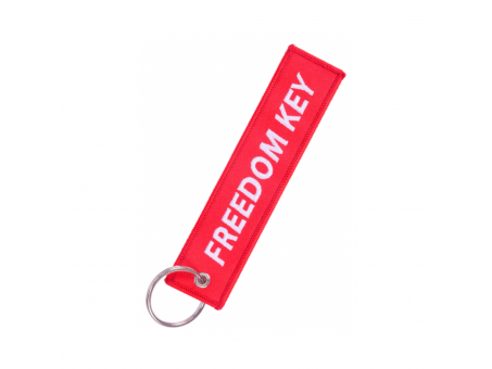 Breloc moto textil "Freedom Key" Rosu