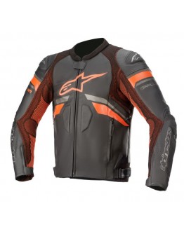 Geaca piele sport Alpinestars GP PLUS R V3 Rideknit - Negru/Portocaliu