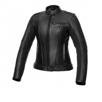 Geaca piele touring Spyke Stripe GP2 Lady - Negru