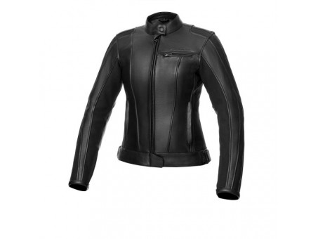 Geaca piele touring Spyke Stripe GP2 Lady - Negru