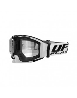 Ochelari motocross UFO 2024/09 Wise - Alb cu lentila transparenta