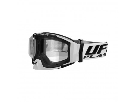 Ochelari motocross UFO 2024/09 Wise - Alb cu lentila transparenta