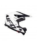 Casca cross-enduro UFO DIAMOND CARBON - Negru/Alb