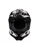 Casca cross-enduro UFO DIAMOND CARBON - Negru/Alb