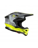 Casca cross-enduro UFO DIAMOND CARBON - Gri/Galben fluor