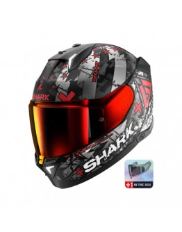 Casca Moto Integrala SHARK SKWAL i3 HELLCAT Mat - Negru/Gri/Rosu (+1 viziera)	