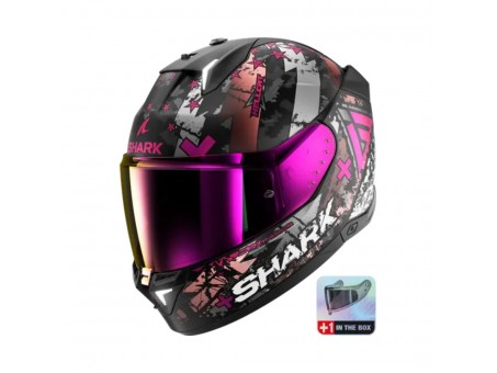 Casca Moto Integrala SHARK SKWAL i3 HELLCAT Mat - Negru/Gri/Roz (+1 viziera)