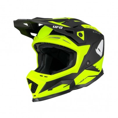 Casca cross-enduro UFO ECHUS - Negru/Galben fluor