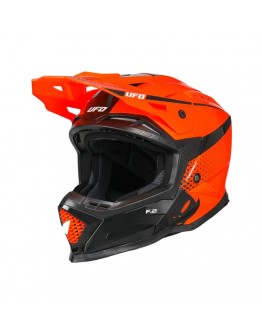 Casca cross-enduro UFO ECHUS - Negru/Portocaliu fluor