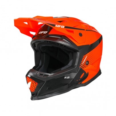 Casca cross-enduro UFO ECHUS - Negru/Portocaliu fluor