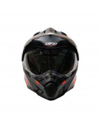 Casca UFO ARIES Offroad/Dual/Tourer/Crossover Cu Viziera - Negru/Gri/Rosu