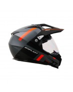 Casca UFO ARIES Offroad/Dual/Tourer/Crossover Cu Viziera - Negru/Gri/Rosu