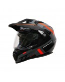 Casca UFO ARIES Offroad/Dual/Tourer/Crossover Cu Viziera - Negru/Gri/Rosu