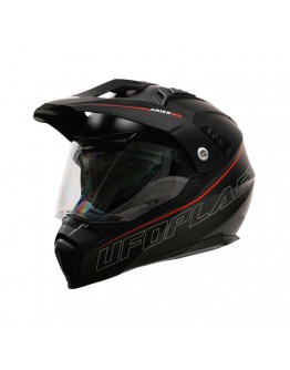 Casca UFO ARIES Offroad/Dual/Tourer/Crossover Cu Viziera - Negru