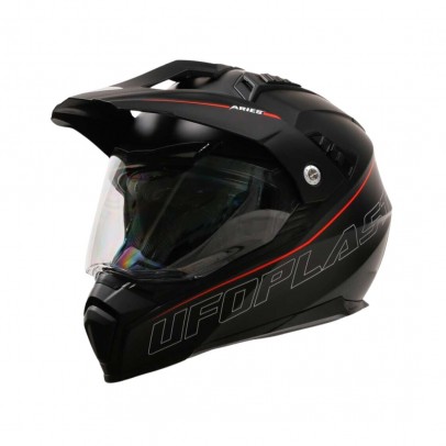 Casca UFO ARIES Offroad/Dual/Tourer/Crossover Cu Viziera - Negru