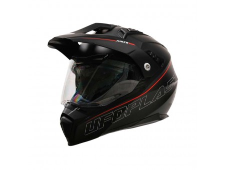 Casca UFO ARIES Offroad/Dual/Tourer/Crossover Cu Viziera - Negru