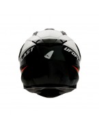 Casca UFO ARIES Offroad/Dual/Tourer/Crossover Cu Viziera- Negru/Alb/Rosu