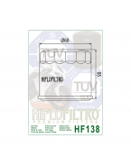 Filtru ulei Hiflofiltro HF138C