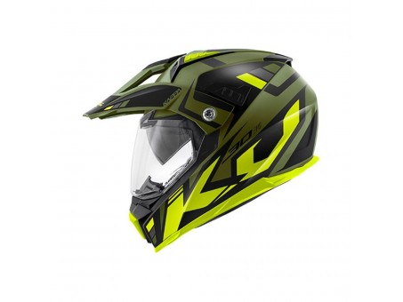 Casca Off Road KAPPA KV30 EVO GRAYER DUAL - Verde/Negru/Galben mat