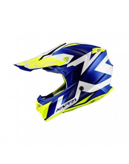 Casca cross KAPPA HELMET KV49 EVO GREAT - Albastru/Alb mat