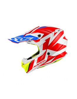 Casca cross KAPPA HELMET KV49 EVO GREAT - Rosu/Alb