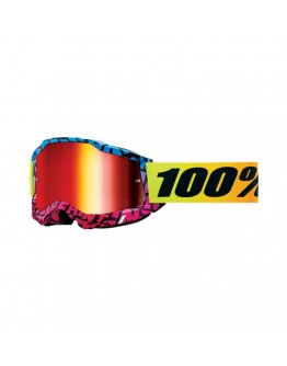 Ochelari 100% Accuri 2 KB43 Ken Block Edition DSPRAY - Albastru/Roz/Galben cu lentila oglinda rosie