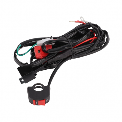 Kit de cabluri LED Bar/proiectoare cu Comutator pe Ghidon, 12V 40A