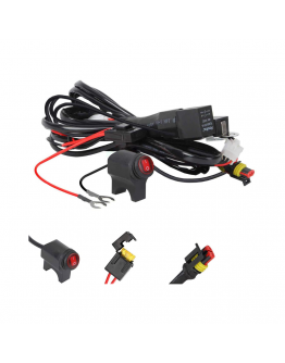 Kit de cabluri LED Bar/proiectoare cu Comutator pe Ghidon 