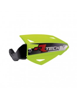 Set Handguard Racetech (RTech) Vertigo ATV Cu 3 Tipuri de Prindere pe Ghidon - Galben fluo