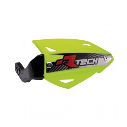 Set Handguard Racetech (RTech) Vertigo ATV Cu 3 Tipuri de Prindere pe Ghidon - Galben fluo