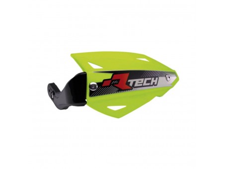 Set Handguard Racetech (RTech) Vertigo ATV Cu 3 Tipuri de Prindere pe Ghidon - Galben fluo