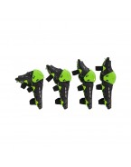 Set Genunchiere UFO CRYPTON - Negru/Verde fluor