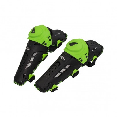 Set Genunchiere UFO CRYPTON - Negru/Verde fluor