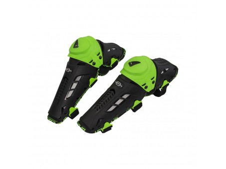 Set Genunchiere UFO CRYPTON - Negru/Verde fluor