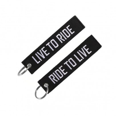 Breloc moto textil "Live to ride"