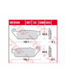 Placute de frana spate TRW MCB598SV