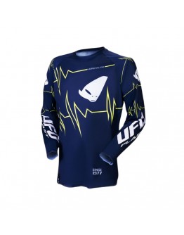 Tricou motocross UFO Slim Adrenaline Cross - Albastru