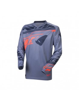 Tricou motocross UFO Heron Cross - Gri