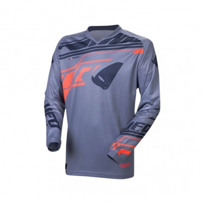 Tricou motocross UFO Heron Cross - Gri