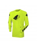 Tricou motocross UFO Slim Radial Cross - Galben fluo